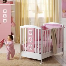 Кроватка Baby Expert Magia (белый-розовый)