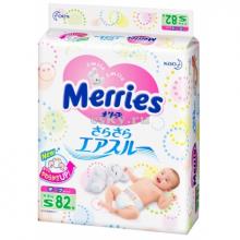 Подгузники Merries Мериес 4-8 кг. 82 шт. (S)
