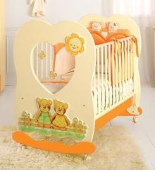 Кроватка Baby Expert Cuore (panna/arancio)
