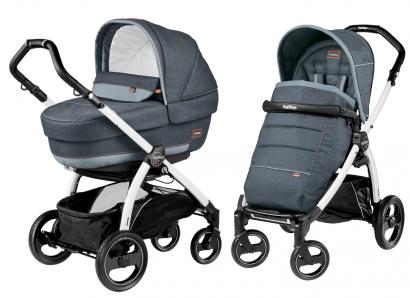 Коляска 2 в 1 Peg Perego Book S Elite Modular (шасси White/Black)