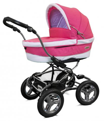 Детская коляска для новорожденных Bebecar Stylo AT Chrome Leather (Кожа)
